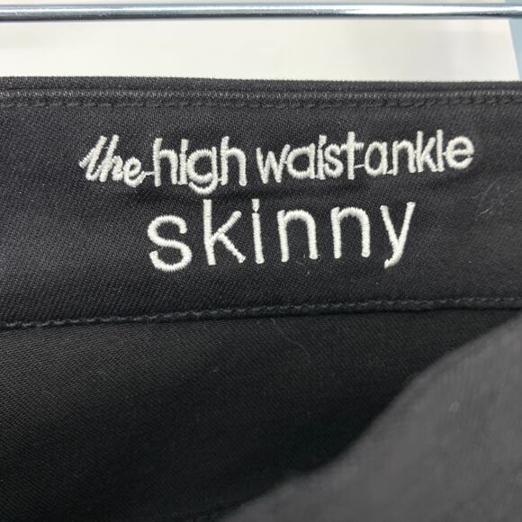 7 For All Mankind b(air) High Waist Ankle Skinny Jeans Womens Sz 28 Black Coated - Picture 7 of 9